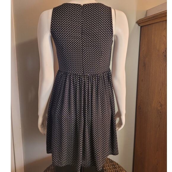 Ann Taylor Loft Polka Dot Fit Flare Dress Petite 2 Coquette Twee Retro - Picture 6 of 10